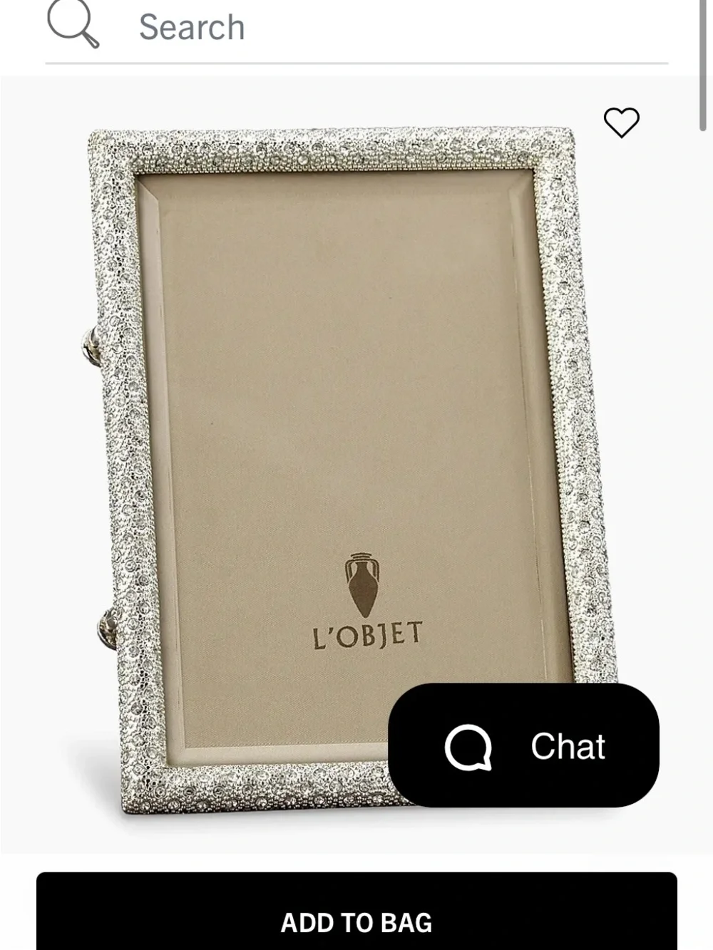 L'Objet Swarovski Beaded Photo Frame